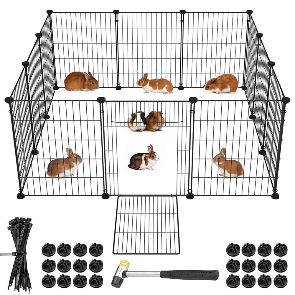 Recinto Cancelletto Animali Piccola Taglia 420cm 12 Moduli da 35xH45cm Nero in Cancelletti per porte e scale Danyx - Casoria, commercioVirtuoso.it