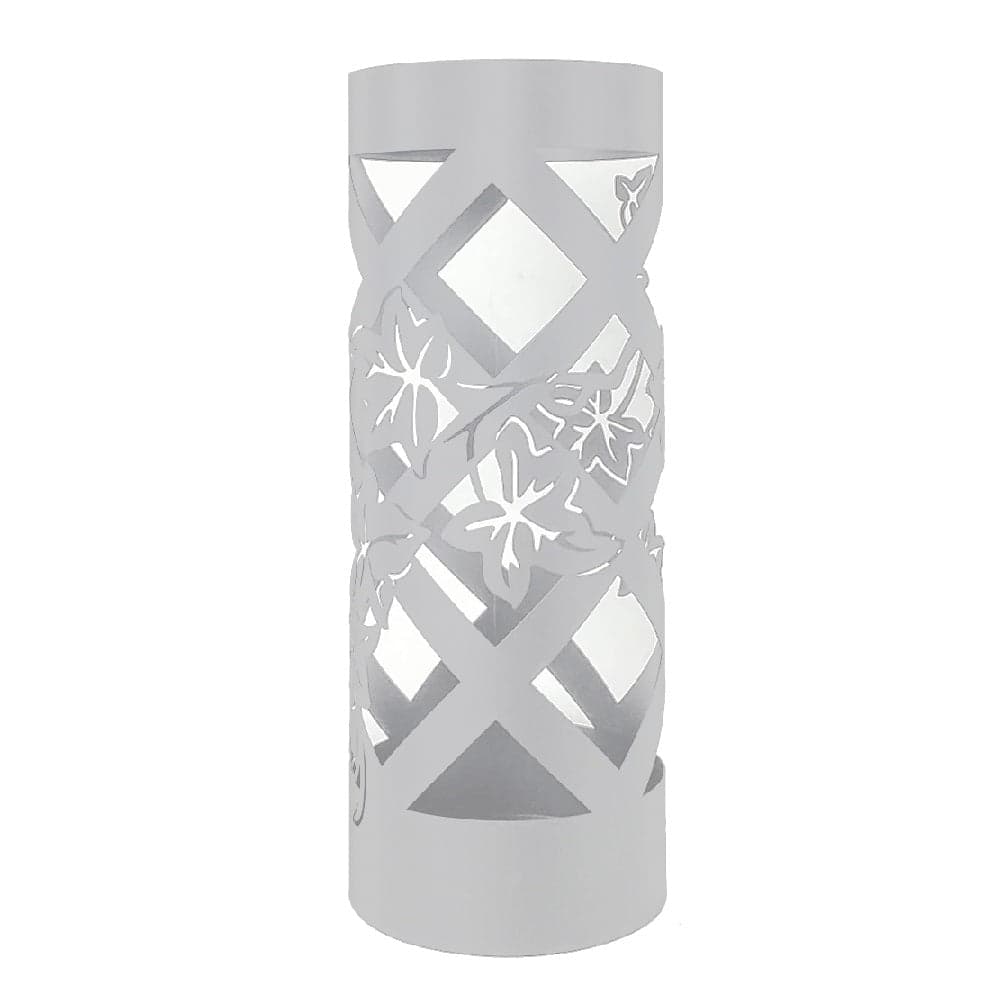Porta Ombrelli Decorato H. 49 cm Metallo Verniciato Tondo Uso Interno Esterno Bianco in Porta ombrelli Danyx - Casoria, commercioVirtuoso.it