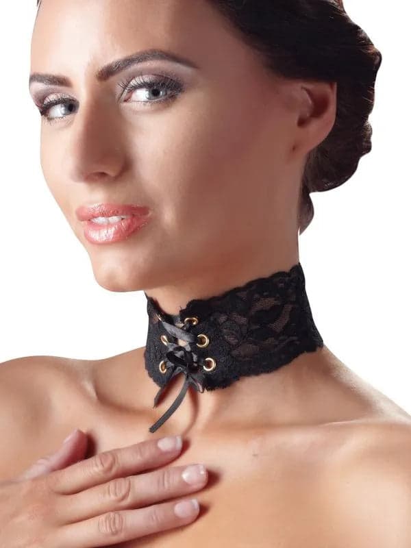 Girocollo Nero Pizzo in Nastri Mettimelo.it - Casoria, commercioVirtuoso.it