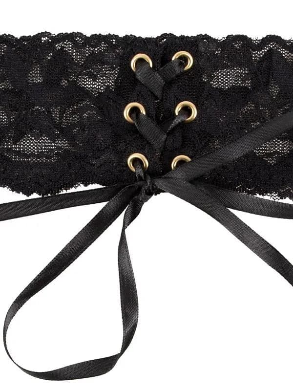Girocollo Nero Pizzo in Nastri Mettimelo.it - Casoria, commercioVirtuoso.it