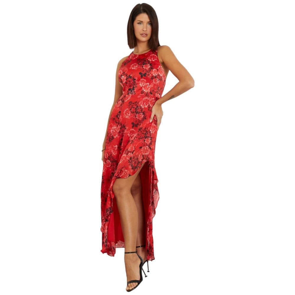 Guess vestito lungo rosso Evangelina W4RK08 WCWF2
