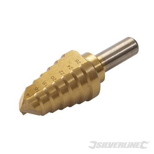 Fresa a gradino rivestita in titanio HSS per la perforazione varie misure silverline Silverline