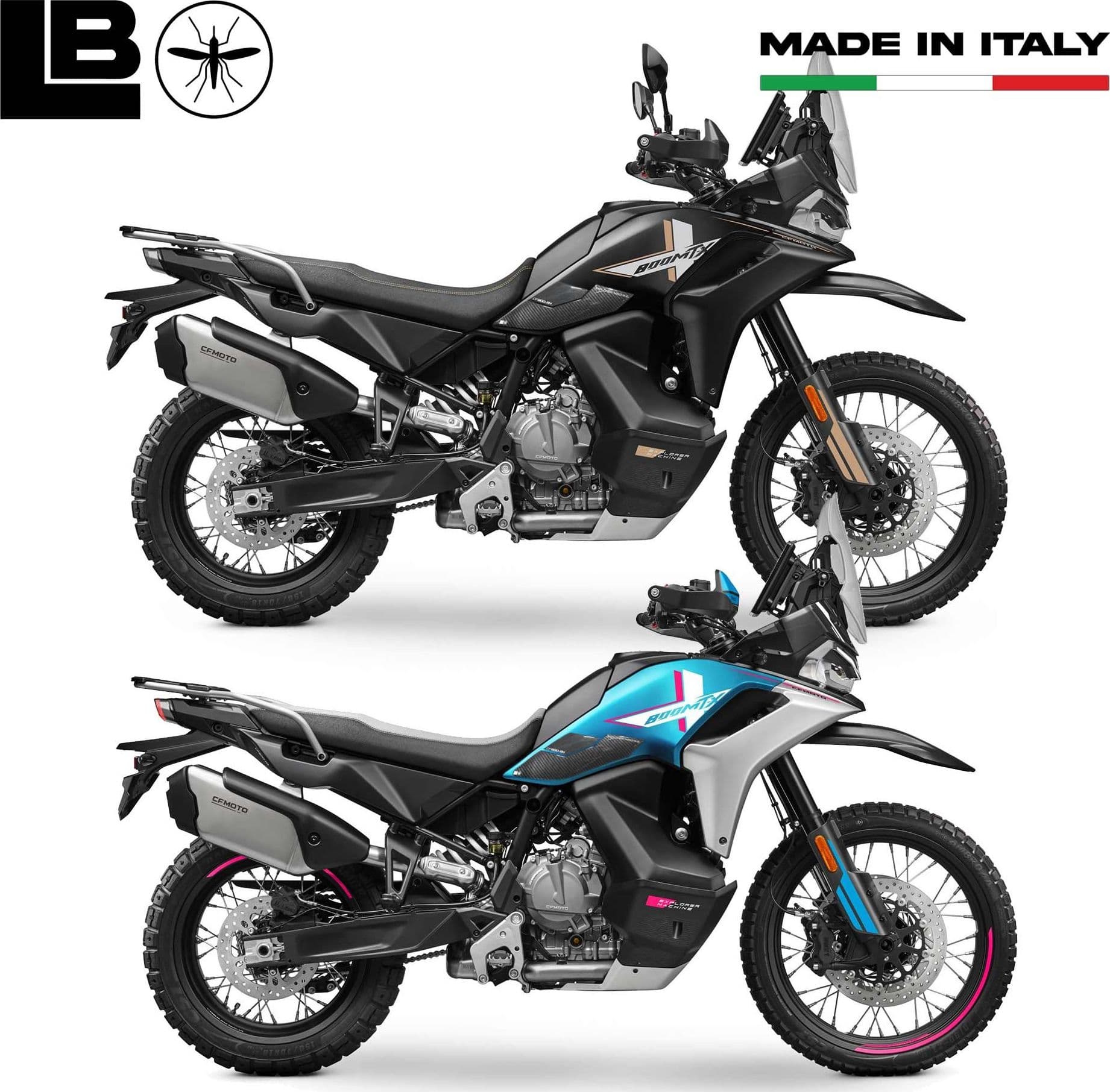 Adesivi Gel 3D Protezioni Laterali Serbatoio moto compatibili con CfMoto 800MT-X in Decalcomanie adesivi e magneti LabelBike - Bibbiano, commercioVirtuoso.it