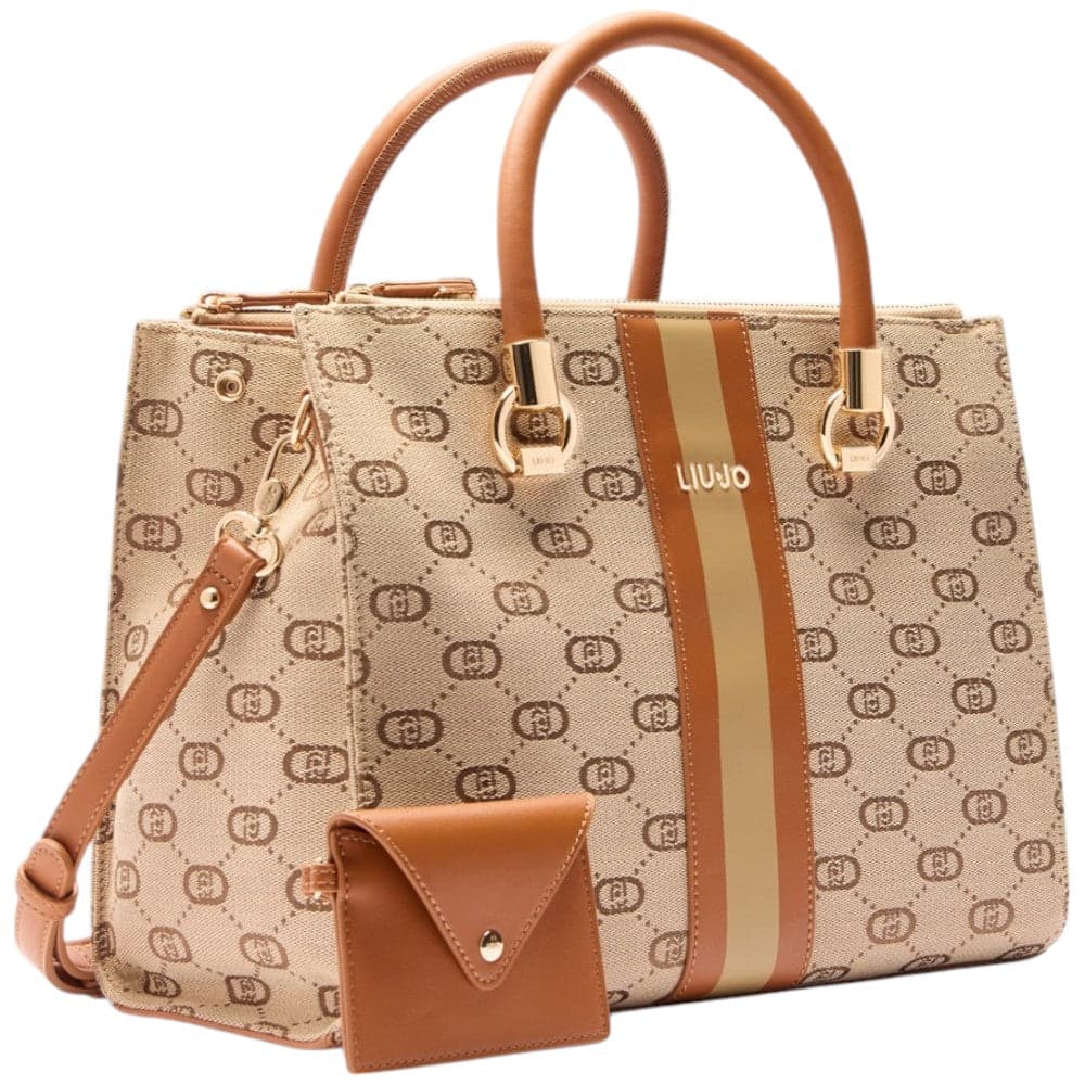Liu Jo borsa a mano contracolla satchel beige linea Manhattan AA5008T3846 Borse Liu Jo