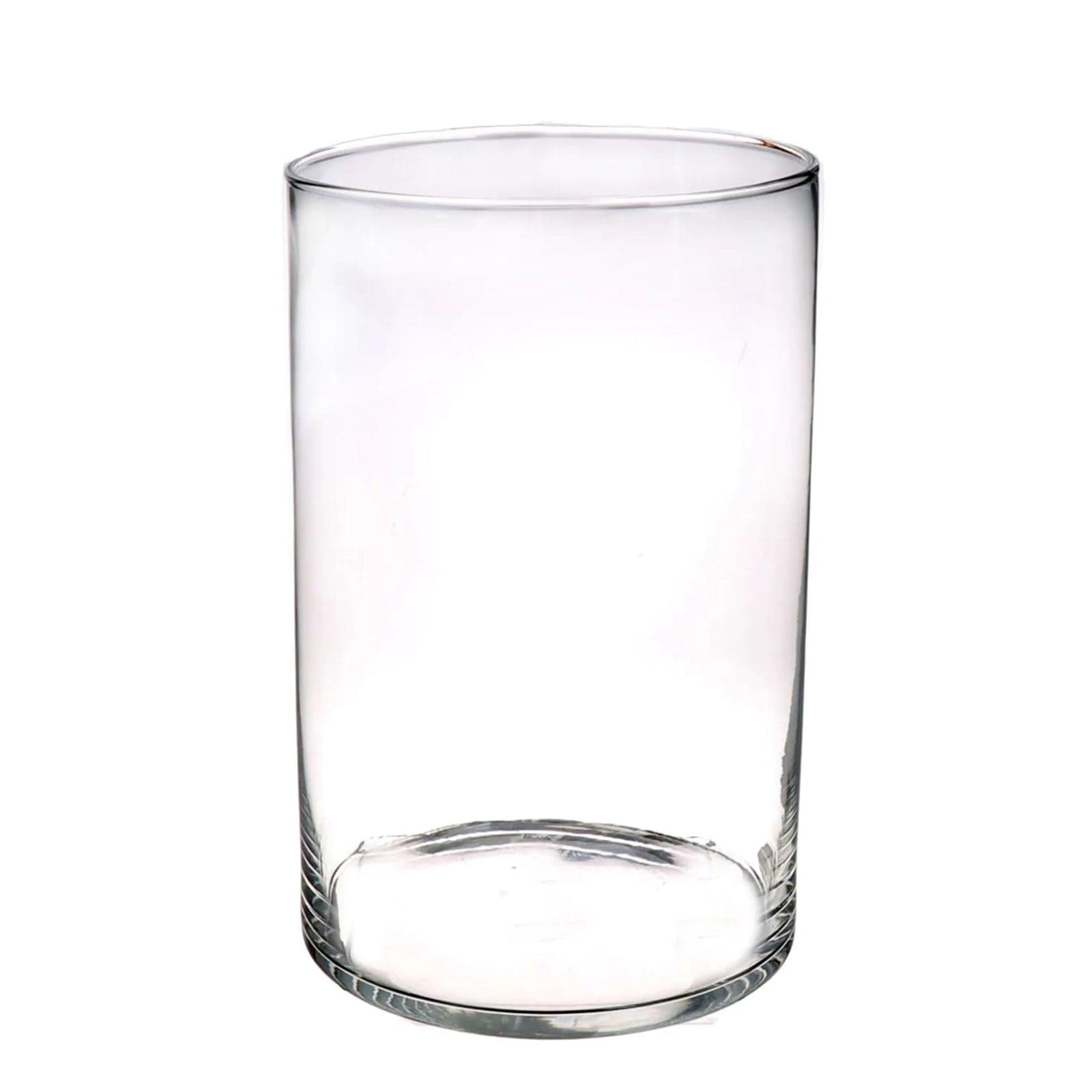 Vaso in vetro di forma cilindrica trasparente per fiori, acqua e piante - 10