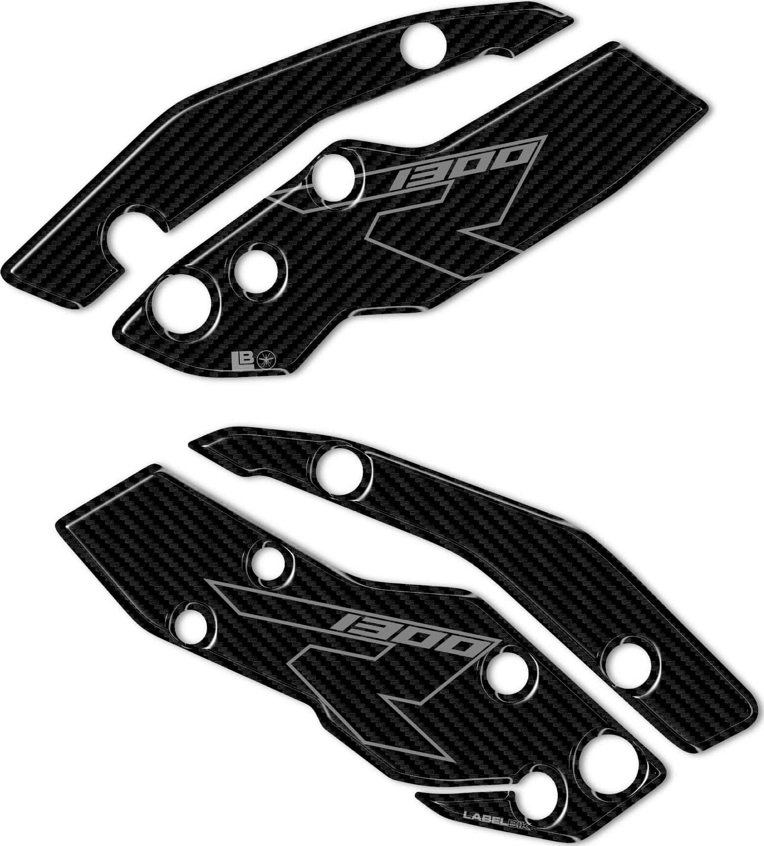 Adesivi 3D Pedane Poggiapiedi Battitacco moto compatibili con BMW R1300 R RS in Poggiapiedi LabelBike - Bibbiano, commercioVirtuoso.it