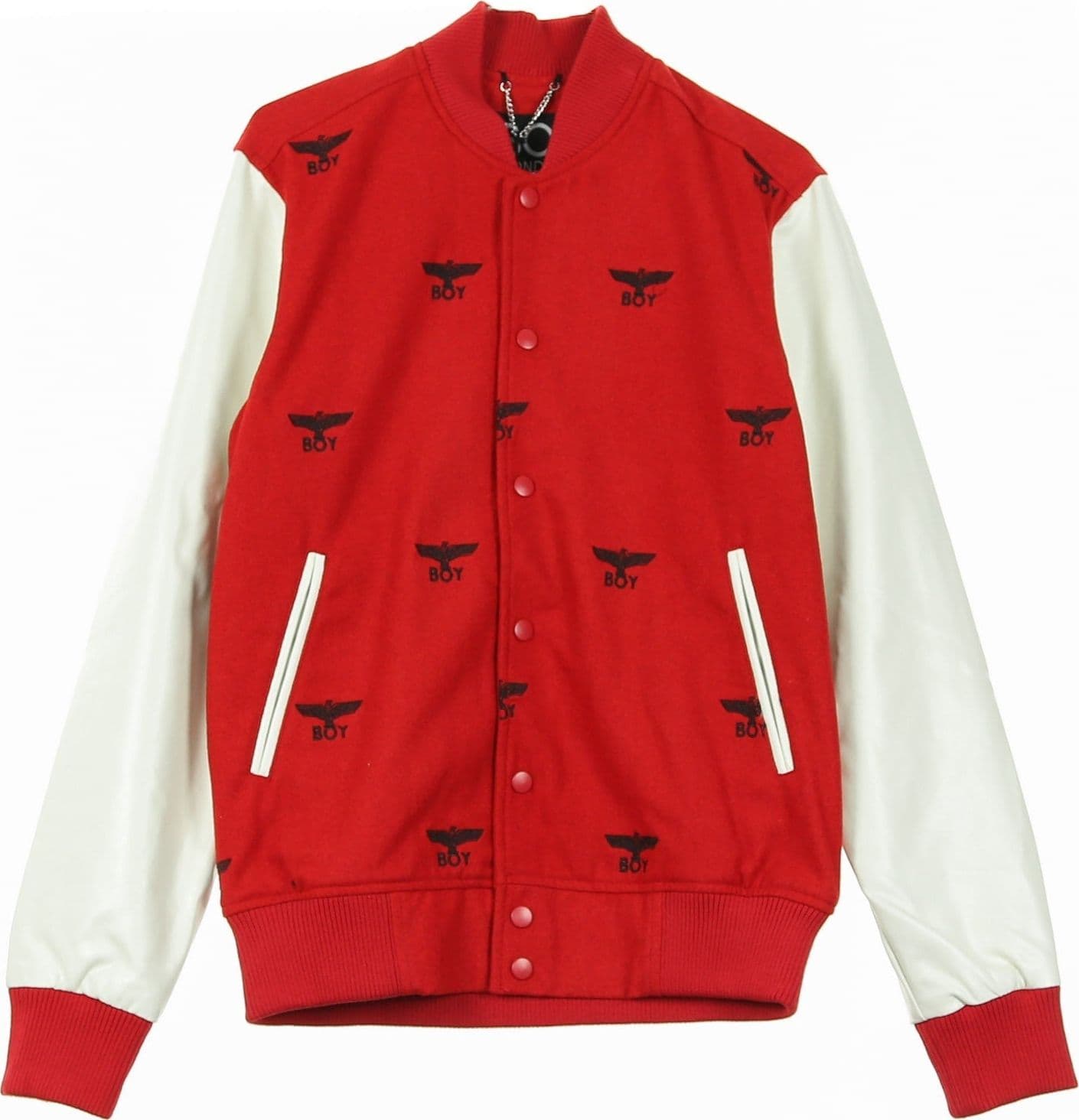 BOY LONDON Giubbotto College Uomo Boy Repeat Varsity Red/white