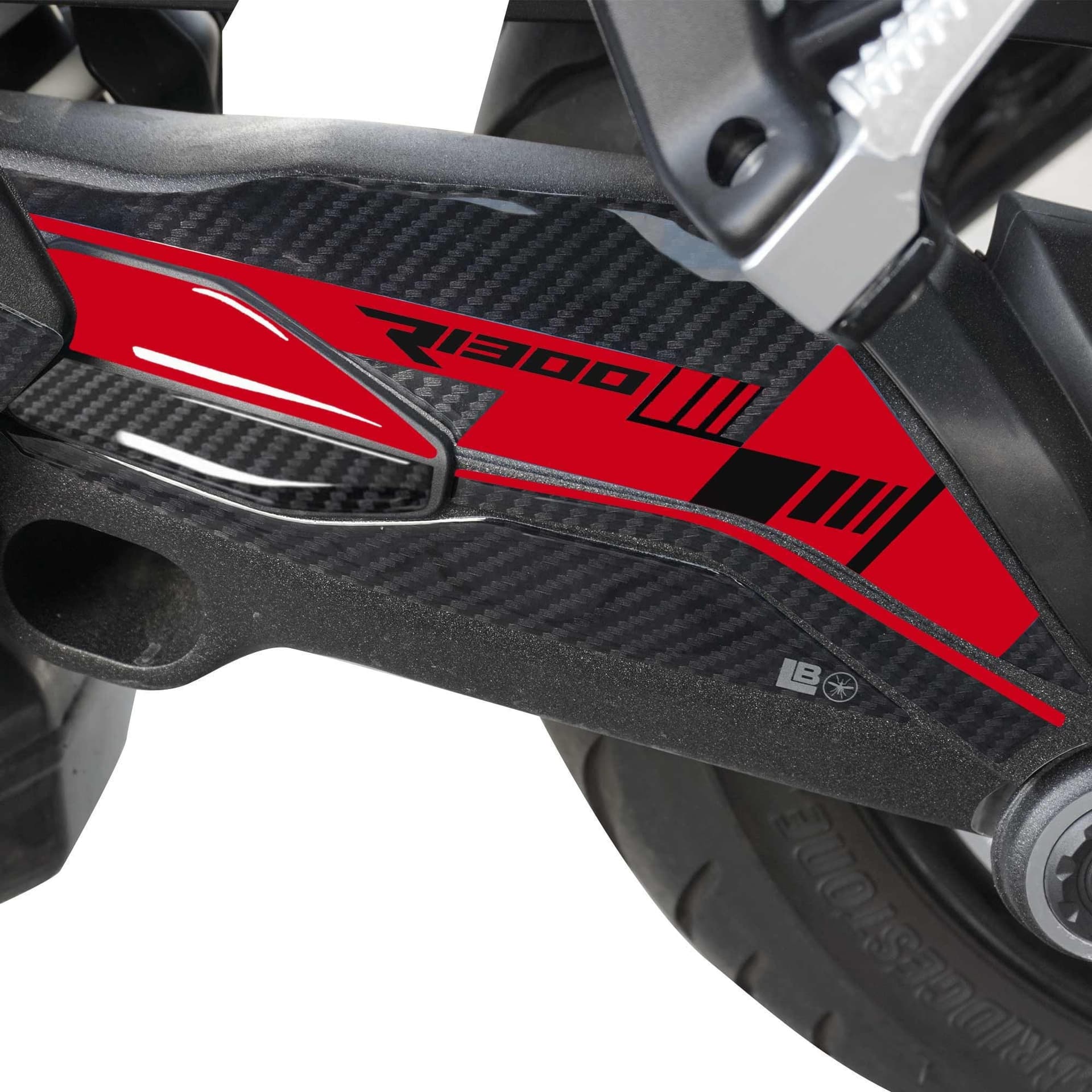 Protezione Cardano zona passeggero moto adesivo 3D compatibile con BMW R1300R RS in prodotto LabelBike - Bibbiano, commercioVirtuoso.it