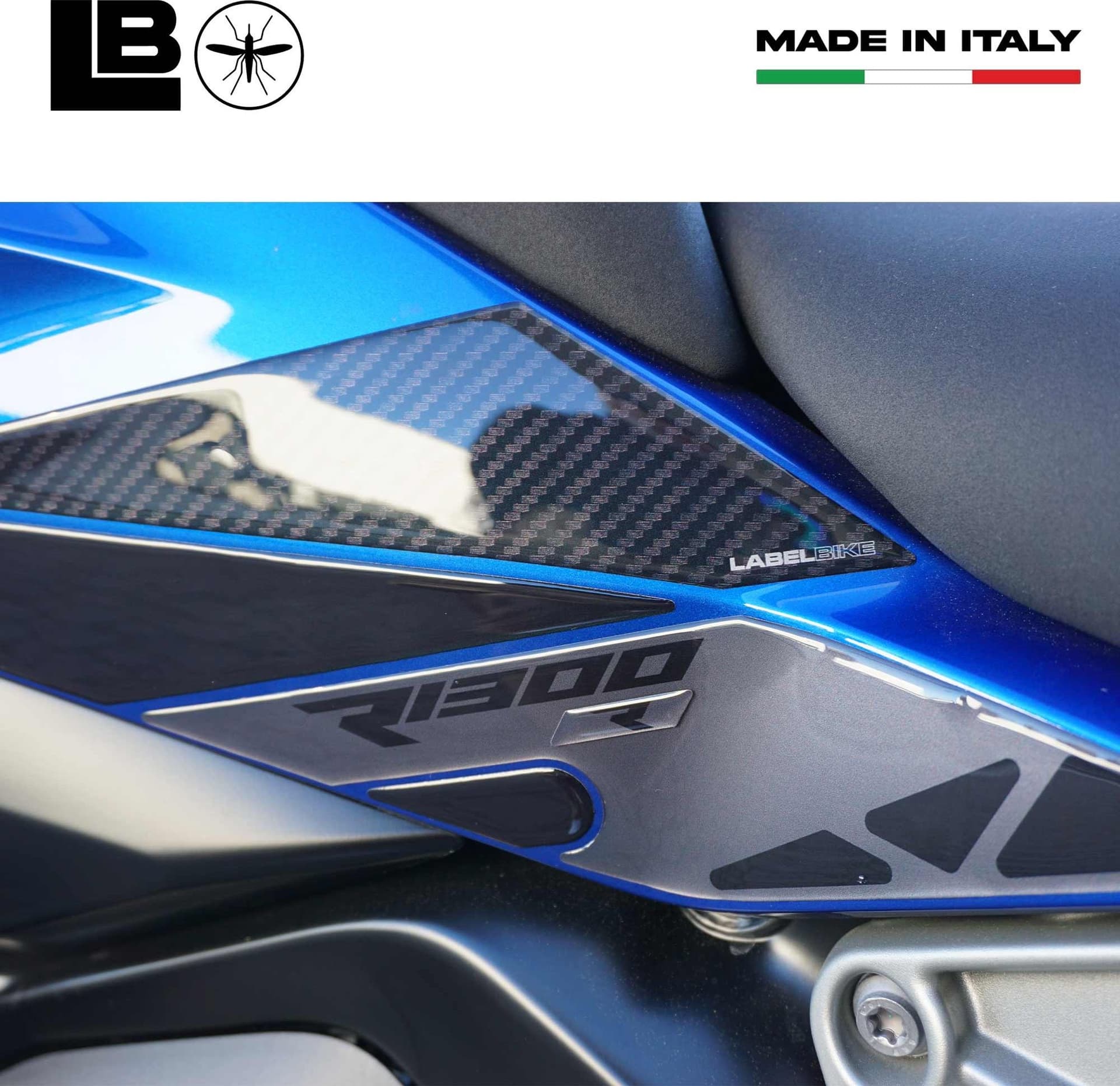 Adesivi 3D Protezioni Laterali Serbatoio moto compatibili con BMW R1300R in Paraserbatoio LabelBike - Bibbiano, commercioVirtuoso.it