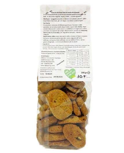 Biscotti Integrali mandorla e semi 180g Senza Latte Senza uova Con Farina Antica Siciliana Maiorca Alta Digeribilità in Biscotti per la colazione AlBio Sicily - Misilmeri, commercioVirtuoso.it