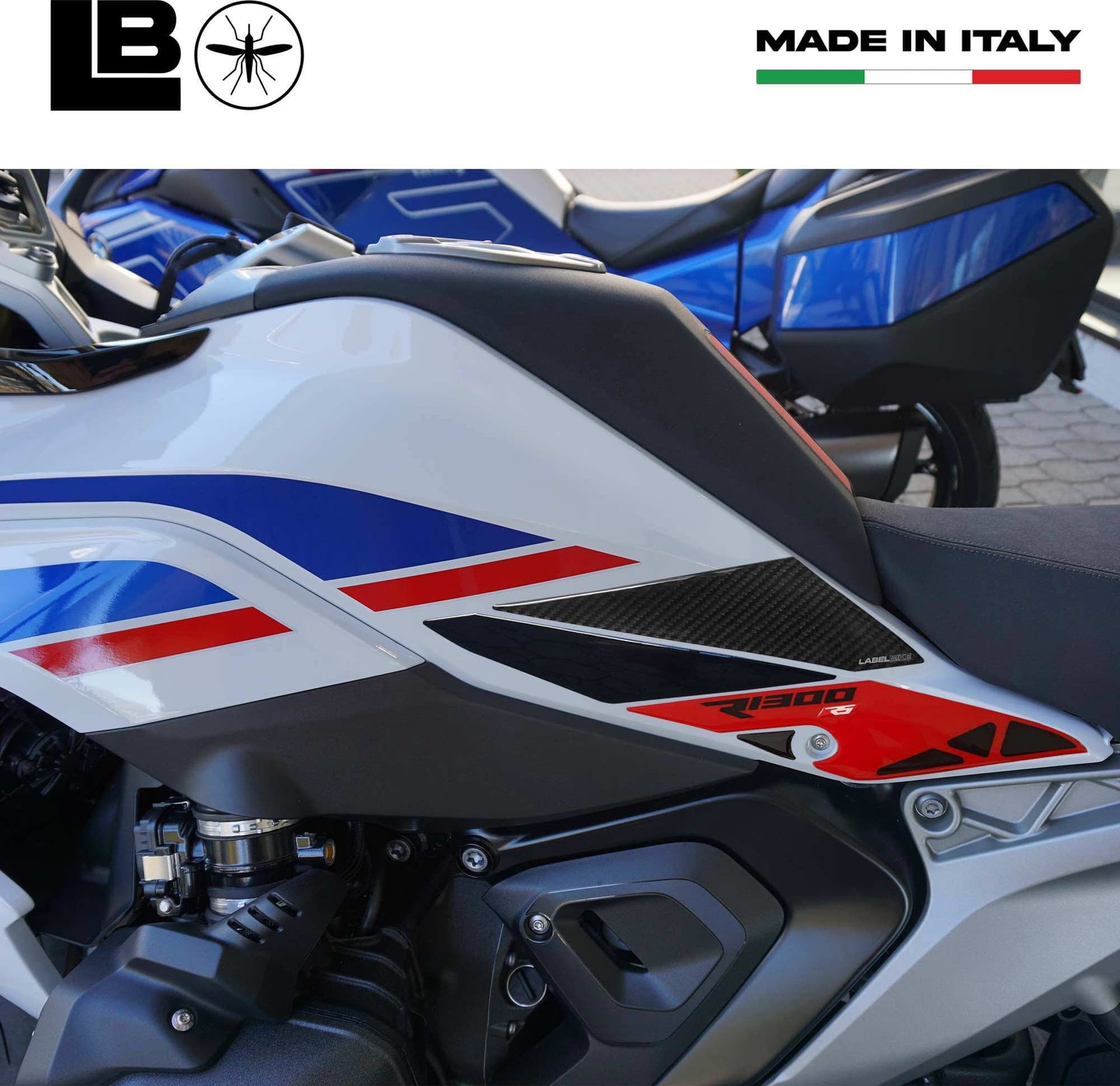 Protezioni Laterali Serbatoio moto Adesivi 3D compatibili con BMW R1300RS in Paraserbatoio LabelBike - Bibbiano, commercioVirtuoso.it