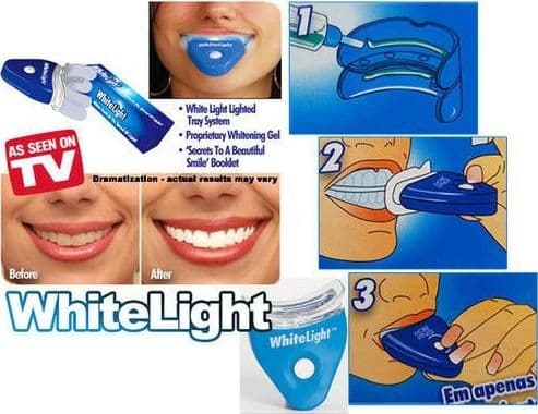 KIT TRATTAMENTO SBIANCANTE DENTI WHITELIGHT E LAMPADA PLASMA UV TARTARO GEL in Kit per sbiancamento denti Trade Shop italia - Napoli, commercioVirtuoso.it