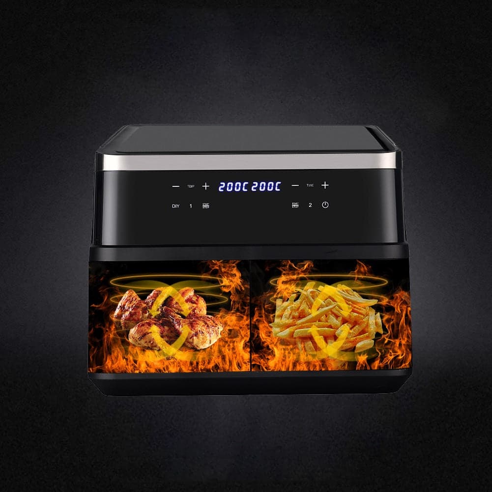 Forno Friggitrice ad Aria 2Vaschette 12LT Airfryer Senza Olio Display LED 2400W in Friggitrici Danyx - Casoria, commercioVirtuoso.it