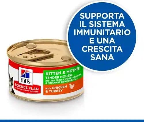 Hill's Science Plan Kitten & Mother Mousse alimento per Gatti 85gr in Secco 101 Market - Poggibonsi, commercioVirtuoso.it