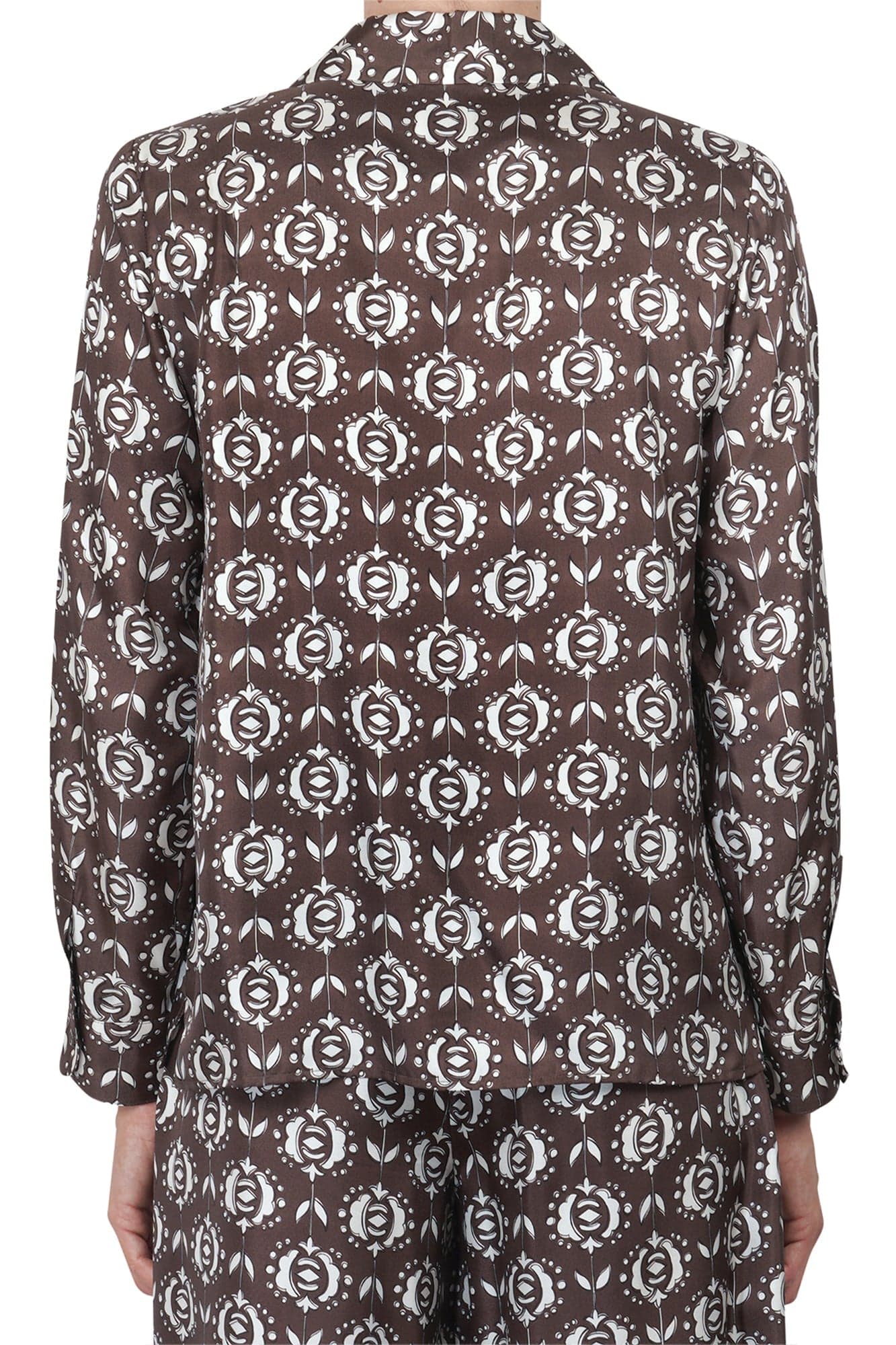 WEEKEND MAXMARA Weekend MaxMara - Camicia - 460886 - Marrone/Bianco da donna in Bluse e camicie Drestige - Casamassima, commercioVirtuoso.it