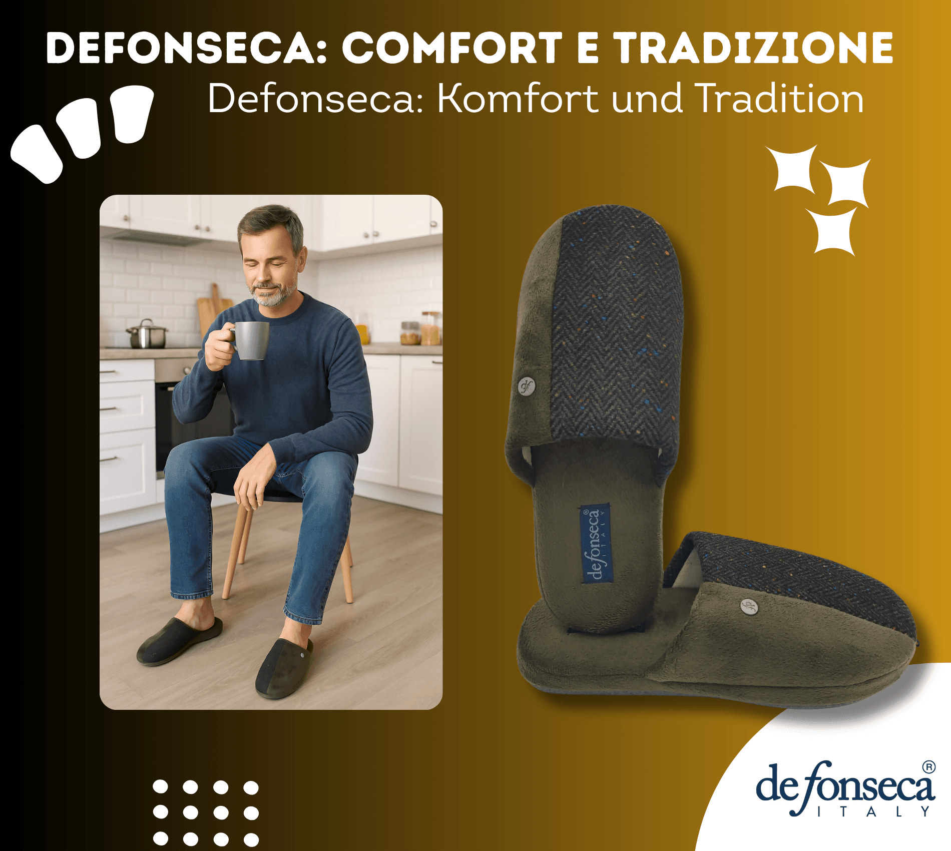 de fonseca Savoia Ciabatte Uomo Invernali da Casa, Pantofole Chiuse e Calde, Produzione Artigianale in Pantofole Primo Calzature - Venezia, commercioVirtuoso.it