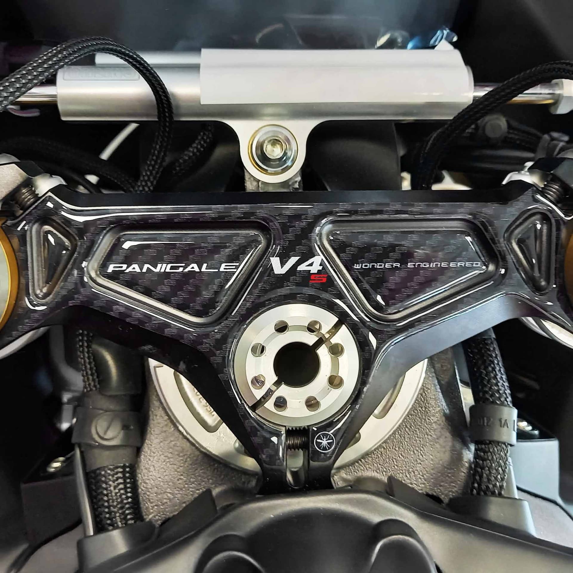 Piastra Forcella Sterzo Adesivo 3D compatibile con Ducati Panigale V4 V4S 2025 in Pedali LabelBike - Bibbiano, commercioVirtuoso.it