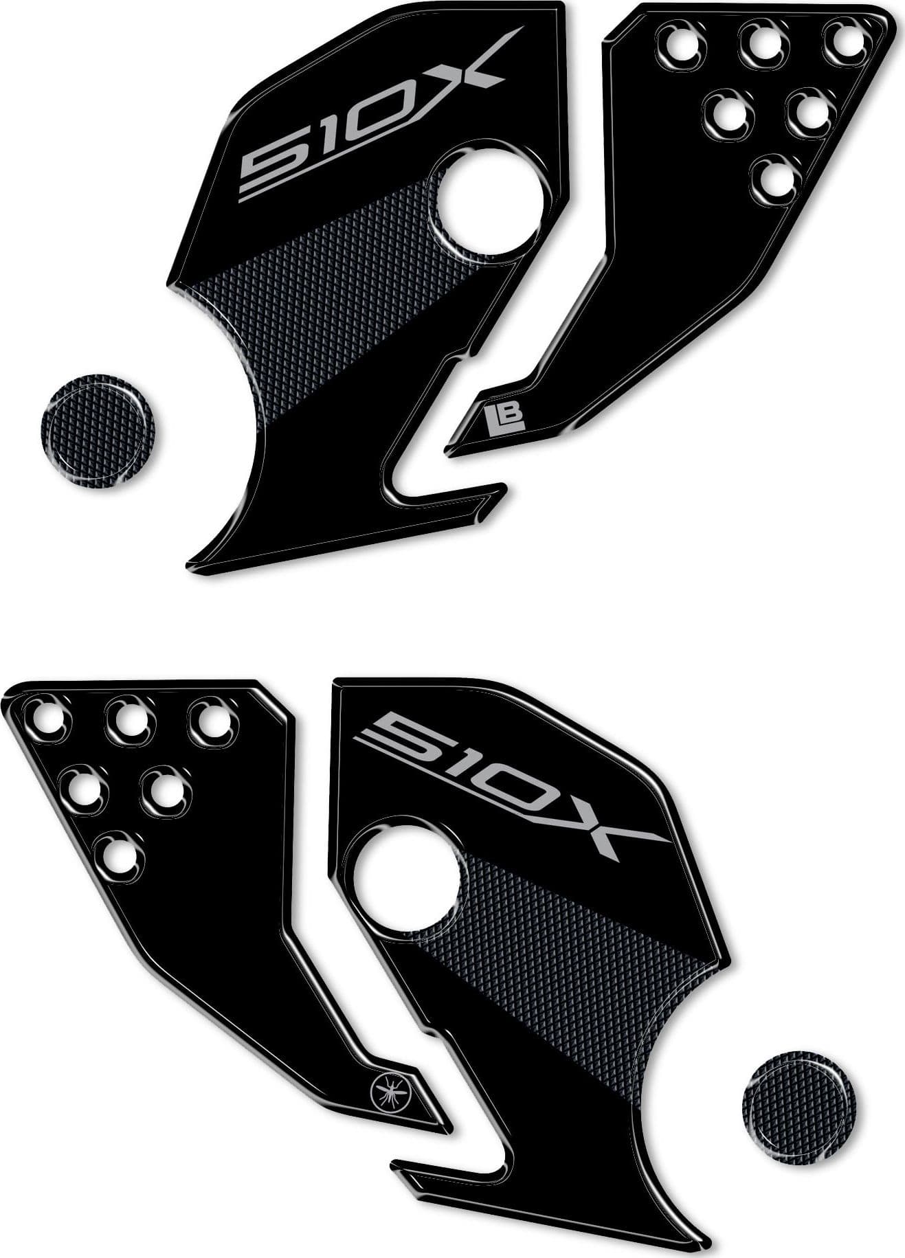 Adesivi 3D compatibili con Kove 510X Protezioni resinate per Battitacco moto in Decalcomanie adesivi e magneti LabelBike - Bibbiano, commercioVirtuoso.it
