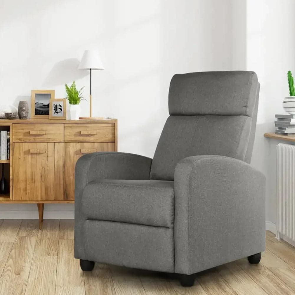 Poltrona Reclinabile Relax con Poggiapiedi Rivestimento Tessuto Design Moderno Grigio in Poltrone reclinabili Danyx - Casoria, commercioVirtuoso.it