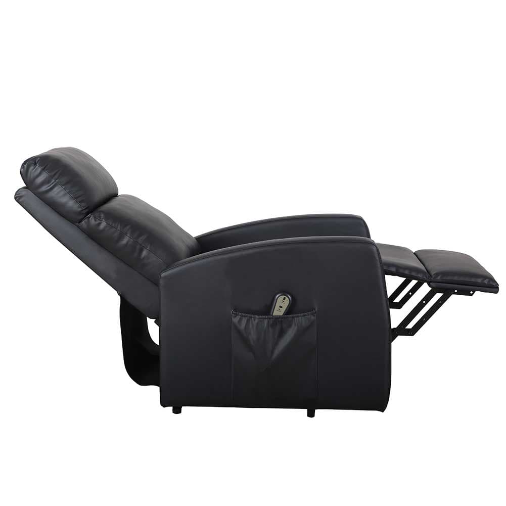 Poltrona Elettrica Telecomando Alzapersona Recliner Ecopelle Nero Schienale Alto in Poltrone reclinabili Danyx - Casoria, commercioVirtuoso.it