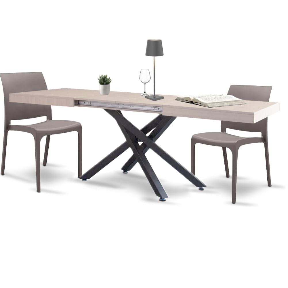 Tavolo Cucina Sala da Pranzo Allungabile Gambe a incrocio 90x140-220 cm Olmo in Tavoli da sala da pranzo Danyx - Casoria, commercioVirtuoso.it
