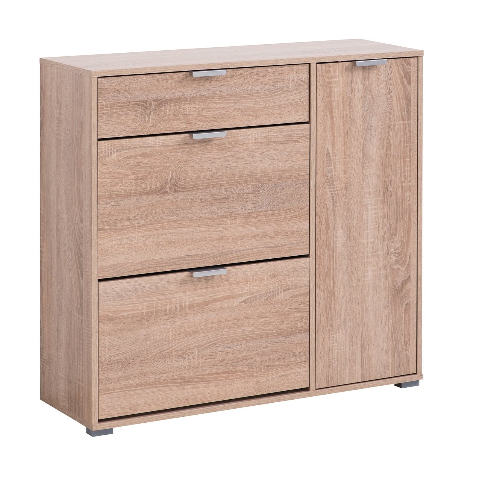 Scarpiera multiuso con 3 cassetti ed 1 anta "Ada" per interno armadio basso h 94,5 cm - 14