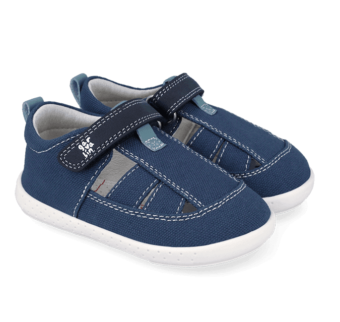 Sandali bambino blu primi passi barefoot 19 -26 Garvalin in prodotto UP Calzature Balduina - Roma, commercioVirtuoso.it