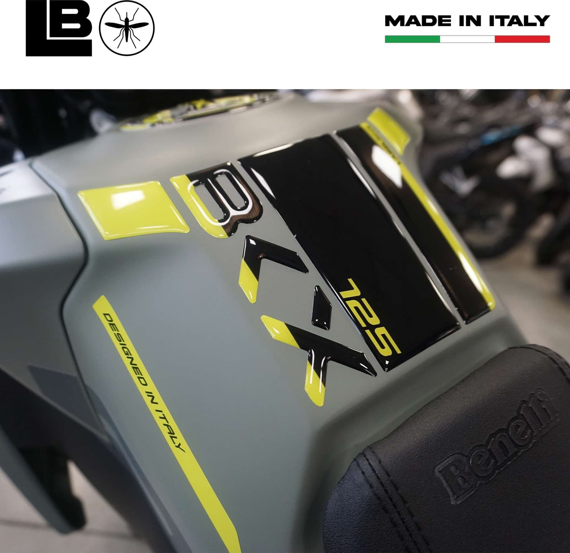 Adesivo resina gel 3D Paraserbatoio moto compatibile con Benelli BKX 125 125s in Decalcomanie adesivi e magneti LabelBike - Bibbiano, commercioVirtuoso.it