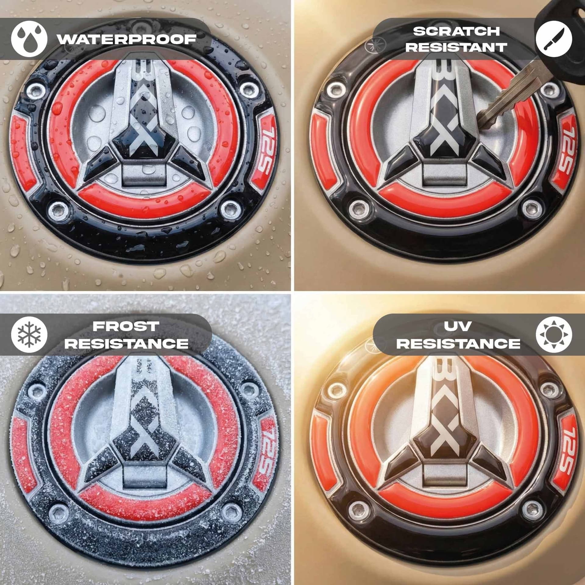 Adesivo resina gel 3D Tappo Serbatoio moto compatibile con Benelli BKX 125 125s in Decalcomanie adesivi e magneti LabelBike - Bibbiano, commercioVirtuoso.it