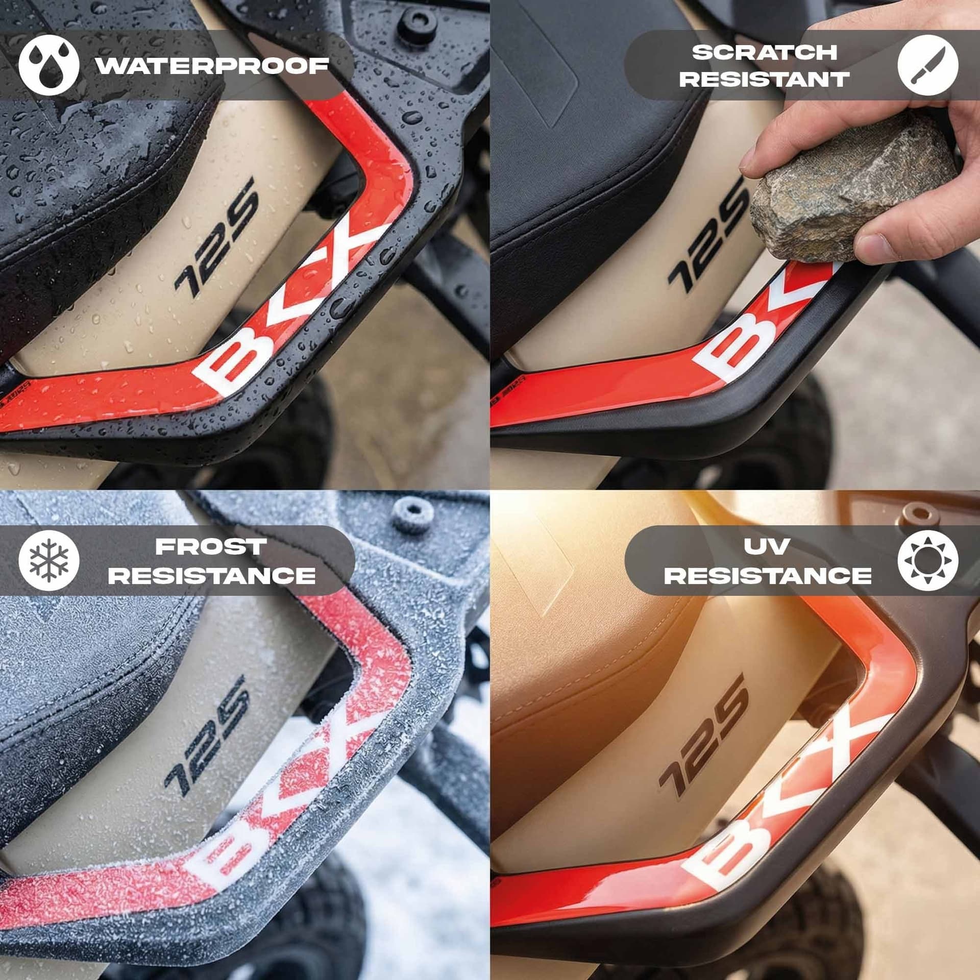 Adesivi Gel 3D Maniglie Passeggero moto compatibili con Benelli BKX 125 125s in Decalcomanie adesivi e magneti LabelBike - Bibbiano, commercioVirtuoso.it