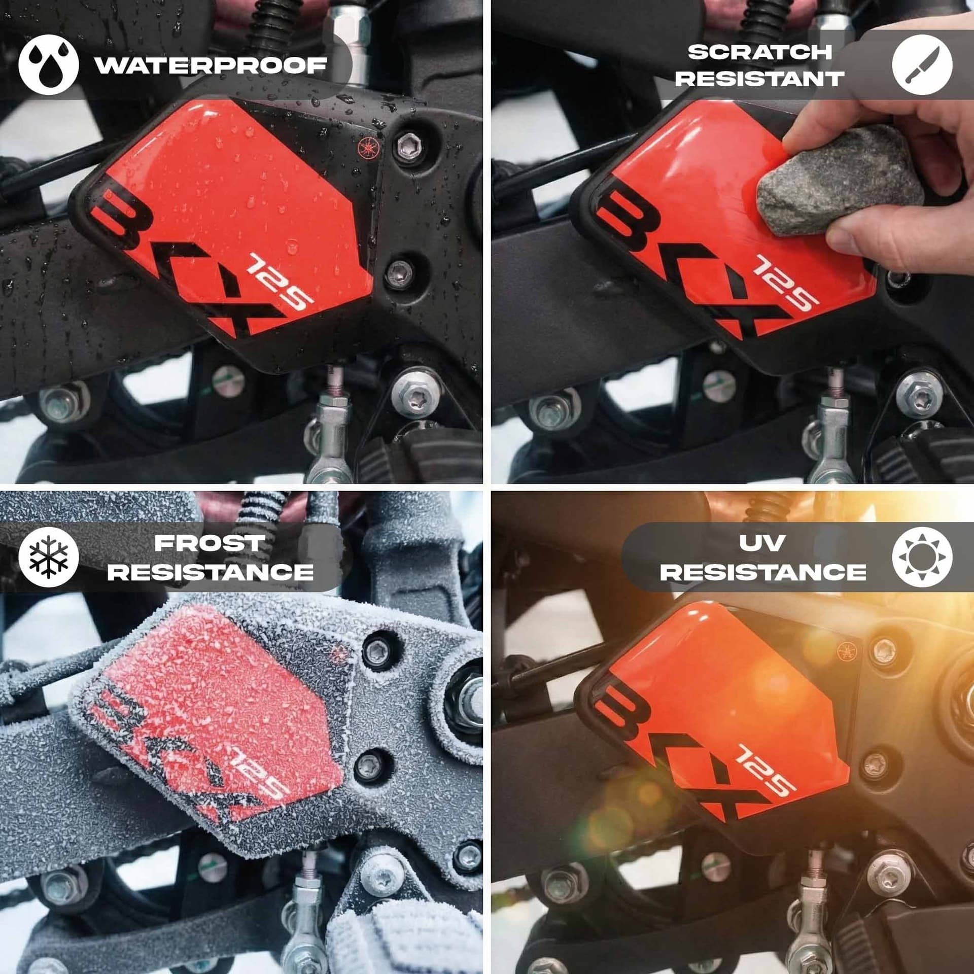 Adesivi Gel 3D Protezioni Battitacco moto compatibili con Benelli BKX 125 125s in Decalcomanie adesivi e magneti LabelBike - Bibbiano, commercioVirtuoso.it