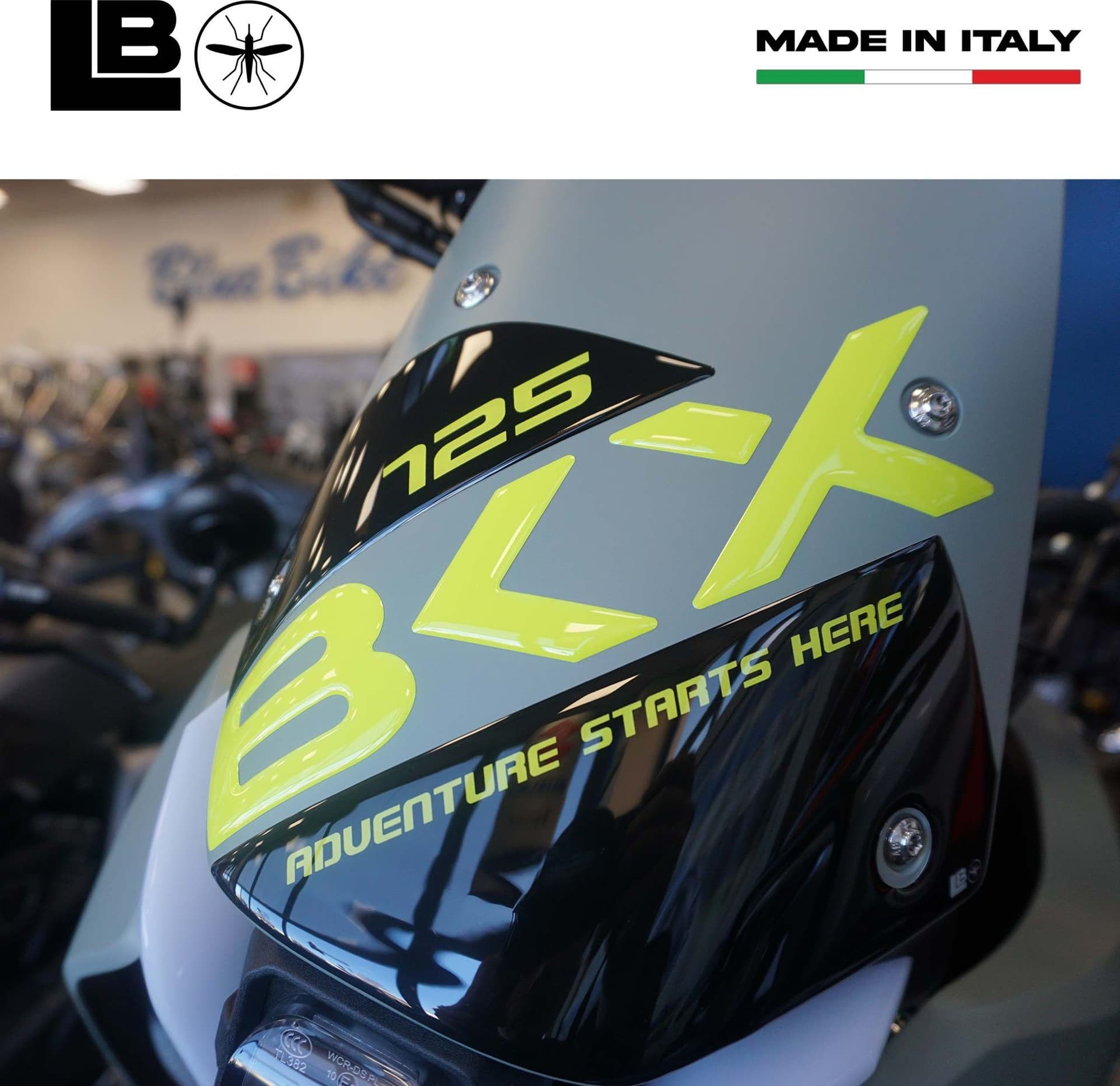 Adesivo resina gel 3D Protezione Cupolino moto compatibile con Benelli BKX 125 in Decalcomanie adesivi e magneti LabelBike - Bibbiano, commercioVirtuoso.it