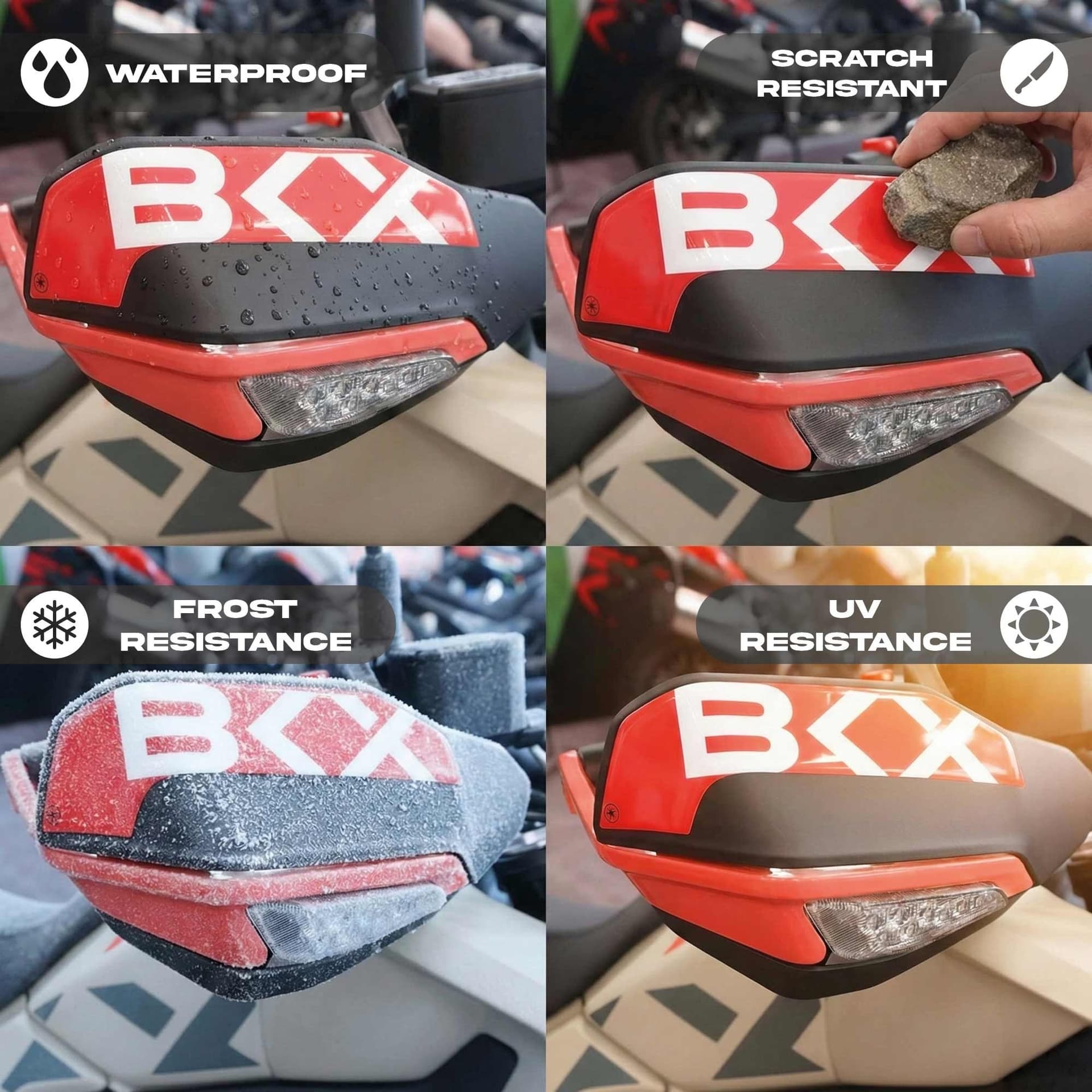 Adesivi resina Gel 3D Protezioni Paramani moto compatibili con Benelli BKX 125 in Decalcomanie adesivi e magneti LabelBike - Bibbiano, commercioVirtuoso.it