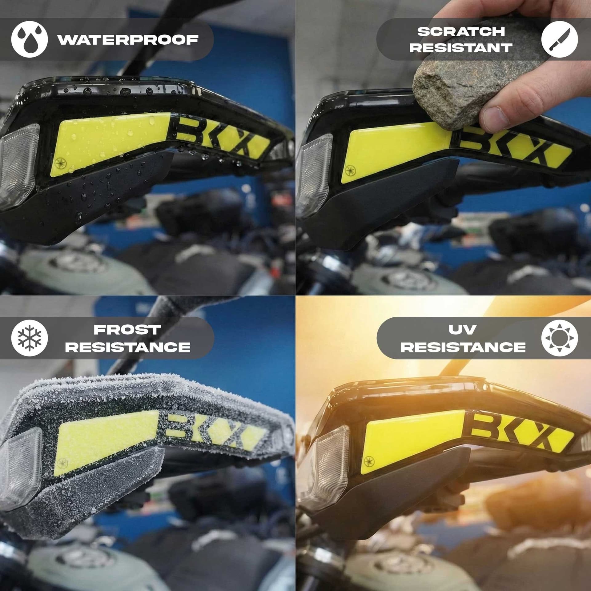 Protezioni Paramani moto adesivi resinati 3D compatibili con Benelli BKX 125s in Decalcomanie adesivi e magneti LabelBike - Bibbiano, commercioVirtuoso.it