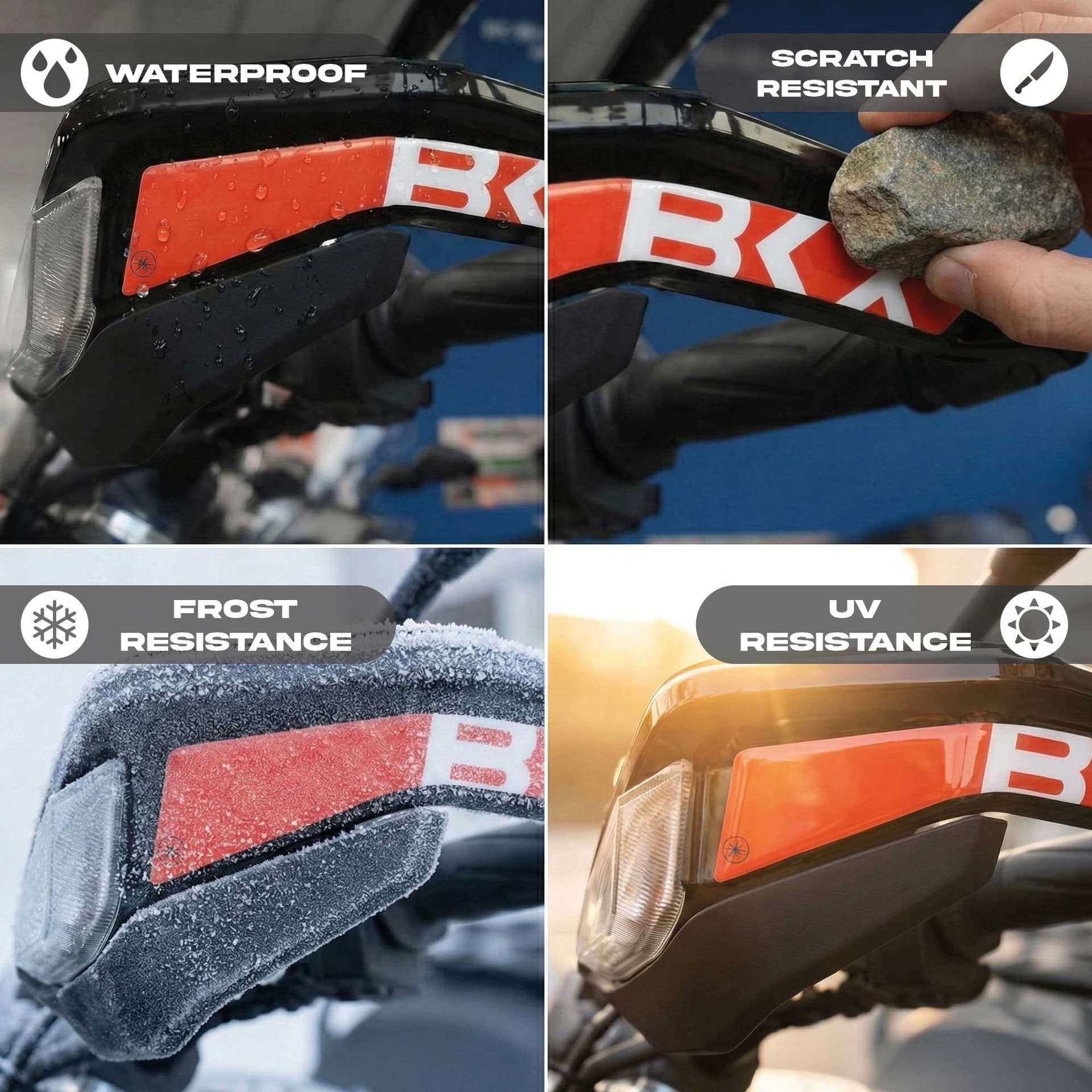 Protezioni Paramani moto adesivi resinati 3D compatibili con Benelli BKX 125s in Decalcomanie adesivi e magneti LabelBike - Bibbiano, commercioVirtuoso.it
