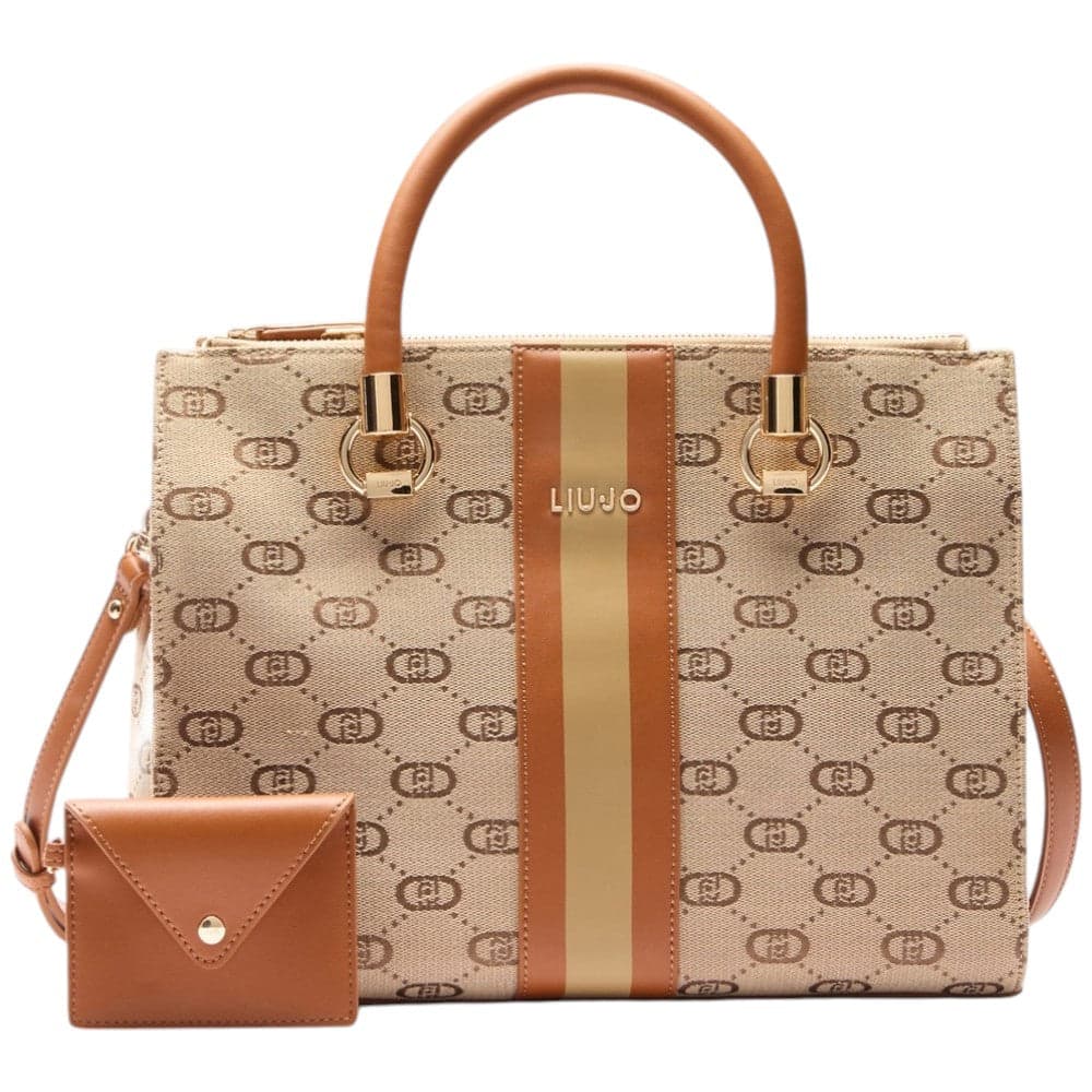 Liu Jo borsa a mano contracolla satchel beige linea Manhattan AA5008T3846