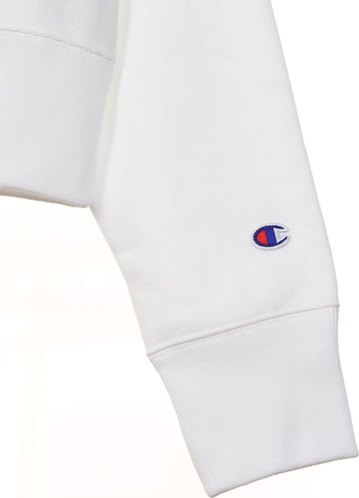 CHAMPION Felpa Collo Alto Corta Donna Turtle Neck L/s Sweatshirt White da donna in Felpe senza cappuccio Drestige - Casamassima, commercioVirtuoso.it