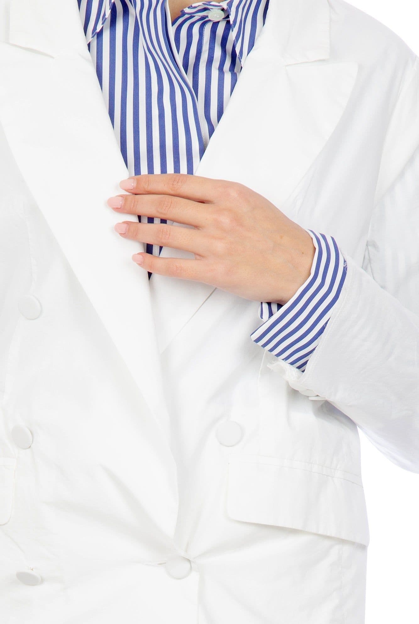 JUCCA Jucca - Giacca - 411605 - Bianco da donna in Giacche da abito e blazer Drestige - Casamassima, commercioVirtuoso.it