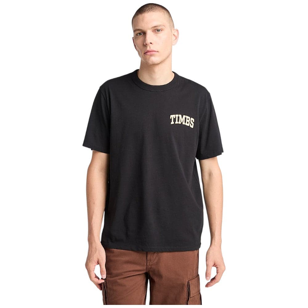 Timberland t-shirt nera logo grafico Timberland TB0A6GP3001 T-shirt Timberland