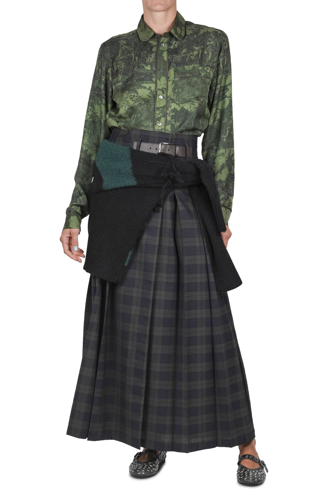 PIERRE-LOUIS MASCIA Pierre-Louis Mascia - Camicia - 460165 - Fantasia Verde da donna in Bluse e camicie Drestige - Casamassima, commercioVirtuoso.it