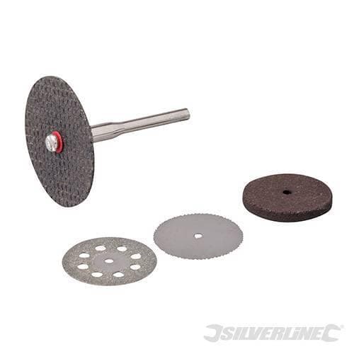 Set di dischi da taglio e di smerigliatura per utensili rotanti Silverline 5pezzi