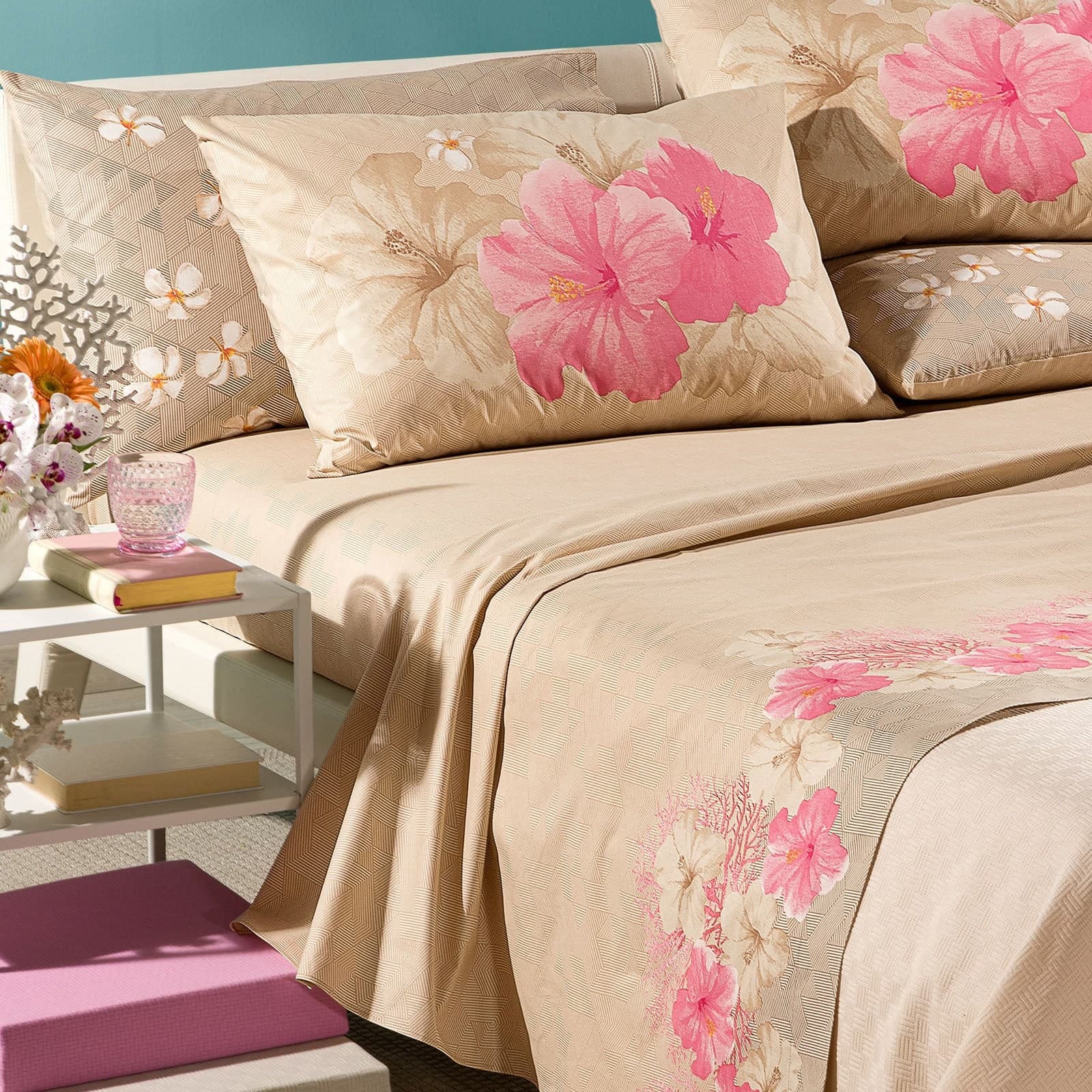 Lenzuola Fantasia Polinesia ! Caleffi in cotone – Lusso e Eleganza in prodotto Anastasi - Marsala, commercioVirtuoso.it