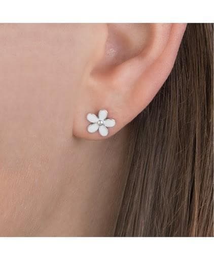 Pandora Orecchini A Lobo Con Margherite Bianche in Orecchini Alba Gioielli - Casoria, commercioVirtuoso.it