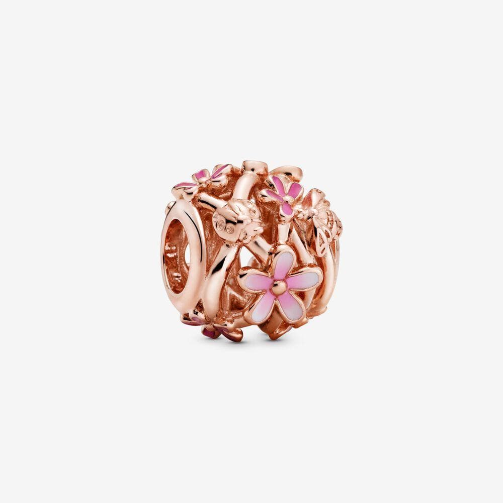 Pandora Charm Margherita rosa openwork