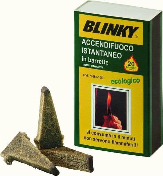 Accendifuoco Istantaneo in Barrette Ecologico Blinky cf.20 Barrette