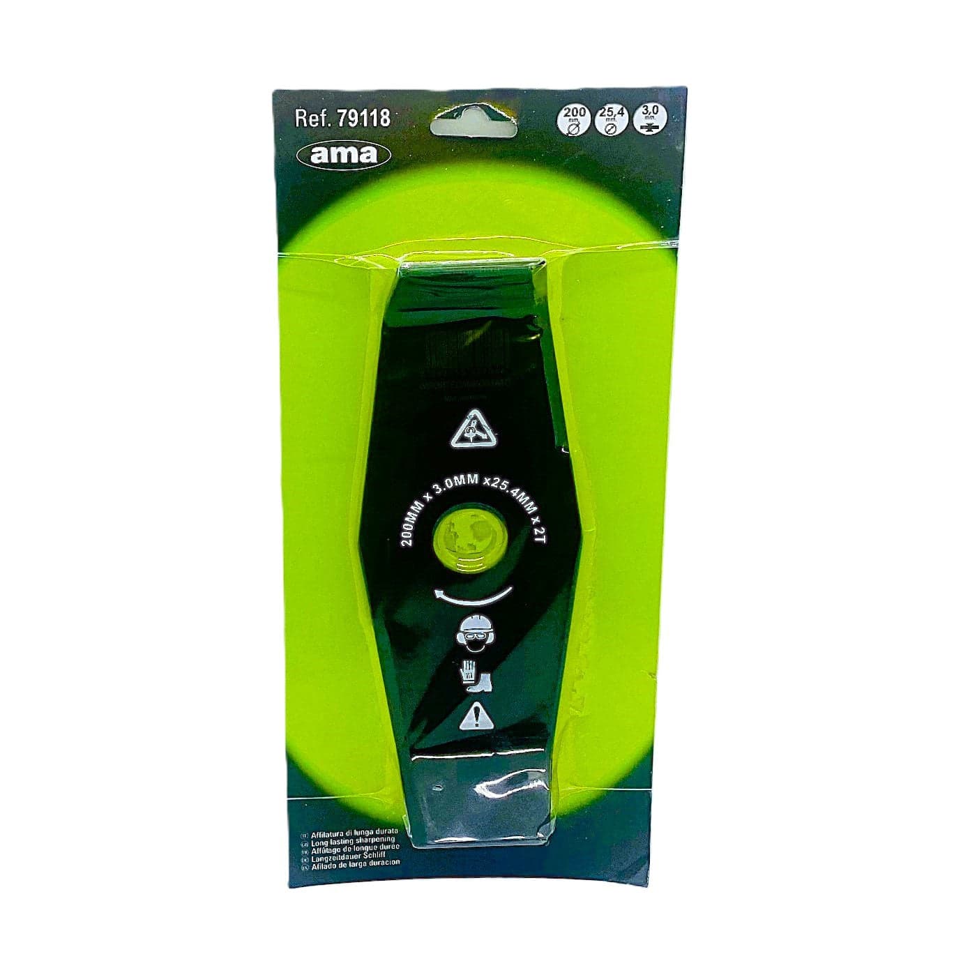 Disco Mulching per Erba A 2 Denti d.200 mm.3  mm.25,4 per Decespugliatore Ama in Accessori per decespugliatori Taliachicce.it - Milazzo, commercioVirtuoso.it