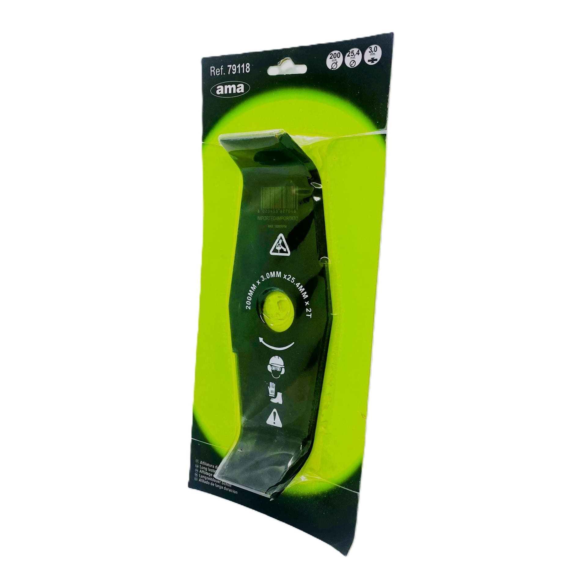 Disco Mulching per Erba A 2 Denti d.200 mm.3  mm.25,4 per Decespugliatore Ama in Accessori per decespugliatori Taliachicce.it - Milazzo, commercioVirtuoso.it