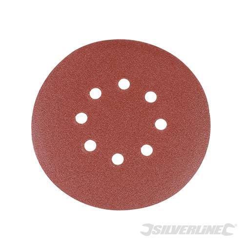 Dischi perforati con fissaggio a strappo da usare con levigatrici rotoorbitali silverline 10 pz - 7