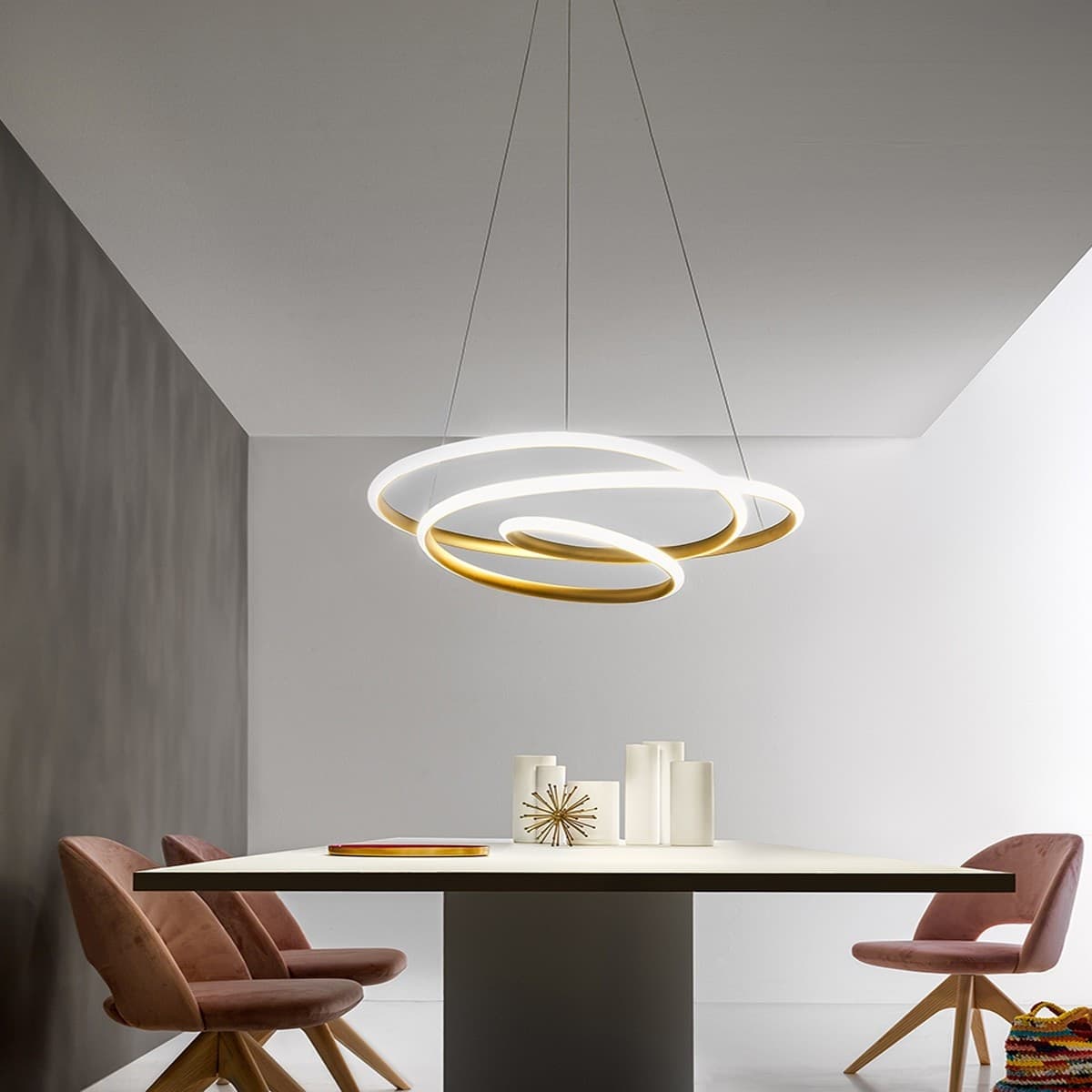 Lampadario led Gea Luce DIVA SG O moderna alluminio sospensione in Lampade a sospensione Lampadari Bartalini - Colle di Val d’Elsa, commercioVirtuoso.it