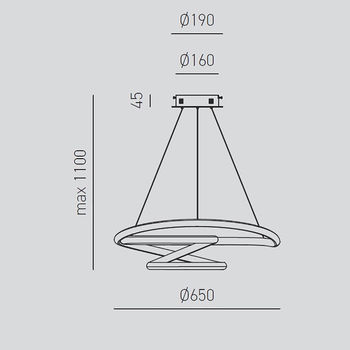 Lampadario led Gea Luce DIVA SG O moderna alluminio sospensione in Lampade a sospensione Lampadari Bartalini - Colle di Val d’Elsa, commercioVirtuoso.it